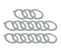 Guarnizioni di ricambio in silicone, 15 pezzi, per coperchi di barattoli, utilizzate per la conservazione quotidiana degli alimenti, il trasporto e i progetti di fermentazione fatti in casa (grigio)