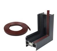 Guarnizioni Finestre Alluminio,Guarnizione Finestra per 14mm e 23mm Larghezza Scanalatura, Guarnizione di Battuta interna Finestra Alluminio, Antispifferi per Finestre (Marrone,6m,Larghezza 14mm)