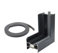 Guarnizioni Finestre Alluminio,Guarnizione Finestra per 14mm e 23mm Larghezza Scanalatura, Guarnizione di Battuta interna Finestra Alluminio, Antispifferi per Finestre (Grigio,6m,Larghezza 14mm)