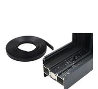 Guarnizioni Finestre,Guarnizione Finestra per 14mm e 23mm Larghezza Scanalatura,Guarnizione di Battuta interna Finestra Alluminio,Guarnizioni Finestre,Antispifferi per Finestre (Nero,4M,14mm W)