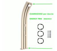 Guarnizioni in Gomma con Viti per la Base o la Testa Doccia Arkema Ricambio Originale Arkema per modelli ENERGY PRO nero