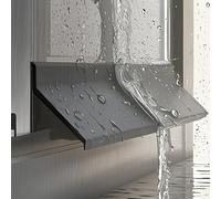 Guarnizioni in gomma per porte, Door Window Self-Adhesive Rubber Weather Stripping Rain Diverter Black Multiple Sizes(4.5cm,2m(6.6ft))