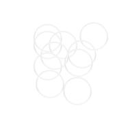 Guarnizioni O-ring in silicone, 32 mm OD 29 mm ID 1,5 mm di larghezza, guarnizione VMQ per riparazione tubi valvole di compressore, colore bianco, confezione da 10