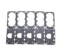 Guarnizioni per vaschetta galleggiante e blocco dosatore, 5 pezzi, compatibili con carburatori QFT AED 390-1050 Double Pumper 2