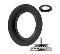 Guarnizioni universali per cestelli di scarico, 2 pz, in Nero, in gomma, guarnizione per cestelli di scarico con Ø 52,5 mm esterno, Ø 32,8 mm interno, spessore 5 mm, anello di tenuta per lavello