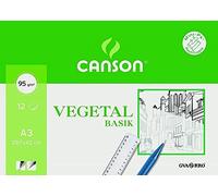 Guarro Canson 200400787 Carta Vegetale A3, 12 Pezzi