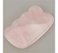 Guasha Board Jade Face Massager Crystal Energy Pink Stone 1Pcs (Color : Transparent)