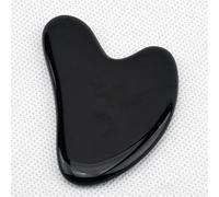 Guasha Stone Jade Board Stone Raschietto for viso collo posteriore corpo 1 pezzo (Color : Obsidian)