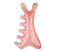 GuaShas - Raschietto per occhi e naso, pettine per massaggio, strumento per massaggi drenanti, 10 x 6 cm, in resina, per cuoio capelluto, manuale (lingua italiana non garantita)