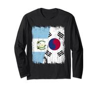Guatemala Corea del Sud Mezza Bandiera Guatemalteco Corea del Sud Maglia a Manica