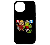 Guatemala Quetzal Uccello Castoro canadese Bandiera Canada Custodia per iPhone 15