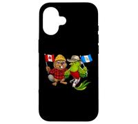 Guatemala Quetzal Uccello Castoro canadese Bandiera Canada Custodia per iPhone 16