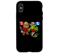 Guatemala Quetzal Uccello Castoro canadese Bandiera Canada Custodia per iPhone X/XS