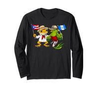 Guatemala Quetzal Uccello Rana Coquí di Porto Rico Bandiera Maglia a Manica
