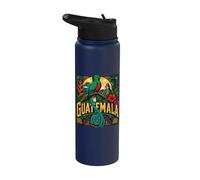 Guatemala Resplendent Quetzal, Piramide e Vulcano Stainless Steel Insulated Water Bottle