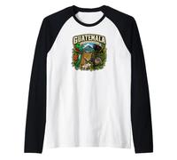 Guatemala Tierra De La Eterna Primavera Fauna Selvatica Maglia con Maniche Raglan