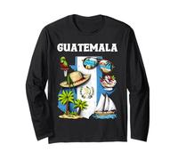 Guatemala Uccello Quetzal Bandiera guatemalteca Patrimonio Maglia a Manica