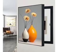 GUAWJRZDP Copri Cassaforte A Muro Copertura, Copertura Per Scatola Dei Fusibili A Parete Per Pannelli di Occultamento Degli Interruttori Interni Ed Esterni Della Casa(Black 5,50x60cm/19.7x23.6in)