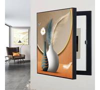 GUAWJRZDP Copri Cassaforte A Muro Copertura, Copertura Per Scatola Dei Fusibili A Parete Per Pannelli di Occultamento Degli Interruttori Interni Ed Esterni Della Casa(Black 6,60x70cm/23.6x27.6in)