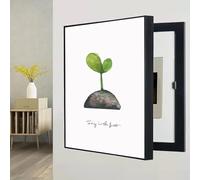 GUAWJRZDP Copri Cassaforte A Muro Copertura, Copertura Per Scatola Dei Fusibili A Parete Per Pannelli di Occultamento Degli Interruttori Interni Ed Esterni Della Casa(Black 4,40x50cm/15.7x19.7in)