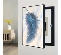 GUAWJRZDP Copri Cassaforte A Muro Copertura, Copertura Per Scatola Dei Fusibili A Parete Per Pannelli di Occultamento Degli Interruttori Interni Ed Esterni Della Casa(Black 8,50x70cm/19.7x27.6in)