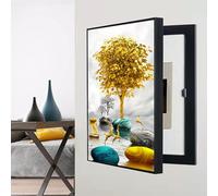 GUAWJRZDP Copri Cassaforte A Muro Copertura, Copertura Per Scatola Dei Fusibili A Parete Per Pannelli di Occultamento Degli Interruttori Interni Ed Esterni Della Casa(Black 9,40x60cm/15.7x23.6in)