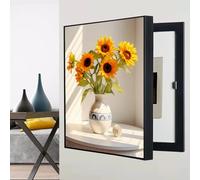 GUAWJRZDP Copri Cassaforte A Muro Copertura, Copertura Per Scatola Dei Fusibili A Parete Per Pannelli di Occultamento Degli Interruttori Interni Ed Esterni Della Casa(Black 2,60x80cm/23.6x31.5in)