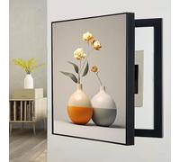 GUAWJRZDP Copri Cassaforte A Muro Copertura, Copertura Per Scatola Dei Fusibili A Parete Per Pannelli di Occultamento Degli Interruttori Interni Ed Esterni Della Casa(Black 3,45x55cm/17.7x21.7in)