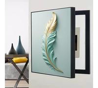 GUAWJRZDP Copri Cassaforte A Muro Copertura, Copertura Per Scatola Dei Fusibili A Parete Per Pannelli di Occultamento Degli Interruttori Interni Ed Esterni Della Casa(Black 11,50x70cm/19.7x27.6in)