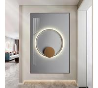 GUAWJRZDP Copri Cassaforte A Muro Copertura, Copertura Quadro Elettrico Decorativa Nascondi, Pittura Decorativa Per Pannello Interruttore Automatico Nascosto(Black 7,70x140cm/27.6x55.1in)