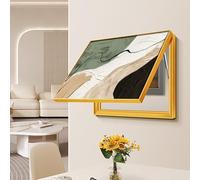 GUAWJRZDP Copri Cassaforte A Muro Copertura Decorativa, Copertura Quadro Elettrico Decorativa Nascondi, Scatola di Distribuzione Pittura Decorativa(Gold3,60x50CM/23.6x19.7in)