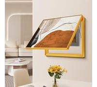 GUAWJRZDP Copri Cassaforte A Muro Copertura Decorativa, Copertura Quadro Elettrico Decorativa Nascondi, Scatola di Distribuzione Pittura Decorativa(Gold5,80x60CM/31.5x23.6in)