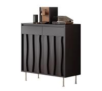 GUAWJRZDP Credenza Cucina, Credenza con Contenitore, Rustica Mobile Cucina con Ripiani Regolabili, Credenzas Per Ingresso con Tavolo da Buffet Per Sala da Pranzo(Black,31.4x15.7x37.4in)