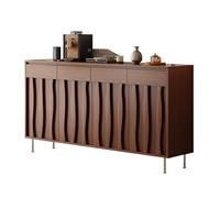 GUAWJRZDP Credenza Cucina, Credenza con Contenitore, Rustica Mobile Cucina con Ripiani Regolabili, Credenzas Per Ingresso con Tavolo da Buffet Per Sala da Pranzo(Brown,62.9x15.7x37.4in)