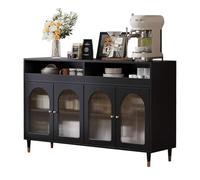 GUAWJRZDP Credenza Cucina Vintage, Mobiletto Buffet, Mobile Cucina con Contenitore, con Ripiani Regolabili, Tavolo da Bar In Legno Per Soggiorno, Cucina, Sala da Pranzo(120x40x90cm/47.2x15.7x35.4'')