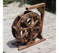GUAWJRZDP Fontana d'Acqua per Giardino, Fontana d'Acqua Rustica per Esterni, Fontane A Ruota Idraulica, Fontane A Ruota per Patio, Ruote Idrauliche in Legno per Decorazioni(Diameter 80cm/31.4'')
