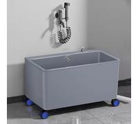 GUAWJRZDP Lavandino per Mocio Commerciale, Lavandino per Mocio da Pavimento, Lavello in Plastica con Ruote, Lavello di Servizio per Interni Ed Esterni, Lavello per Cucina(Gray,25.5x13.1x17.9in)