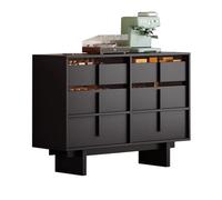 GUAWJRZDP Mobile Buffet, Credenza con Cassetti, Credenza Cucina Rustici, Tavolo Buffet Lungo da Cucina, Mobili Buffet da Cucinas In Legno(Black,47.2x15.7x35.4'')