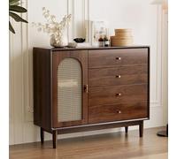 GUAWJRZDP Mobiletto Buffet In Rattan, Credenza Cucina con Contenitore, Mobile Cucina con Ripiani Regolabili, Tavolo da Bar Consolle, Elemento Decorativo Per Soggiorno(100x40x100cm/39.3x15.7x39.3'')