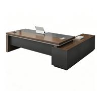 GUAWJRZDP Scrivania Direzionale con Mobile Contenitore, Scrivania Moderna | Grande postazione di lavoro manageriale for uffici domestici,scrivania resistente, gestione cavi(Color B-left,240CM/94.5IN)