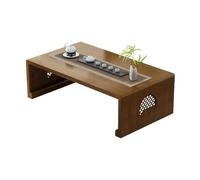 GUAWJRZDP Tavolino Pieghevole Giapponese, Tavolini da Tè Cinesi In Bambù, Tavolino Basso Per Sedersi Sul Pavimento, Tavoli da Meditazione Per Soggiorni(Walnut,47.2x19.7x19.7'')