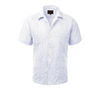 Guayabera Ragazzi & Bambini Cubano Spiaggia Matrimonio Casual Corto Bottoni