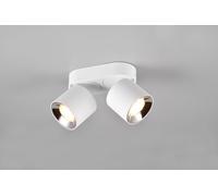 GUAYANA BARRA 2 SPOTS ORIENTABILI ANCHE DA INCASSO METALLO BIANCO L. 18CM ATTACCO GU10