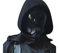 Guayma Halloween Cyberpunk Mask Airsoft Paintball Anti Fog Full Face Mask for Tactical Costume Techwear Cosplay Props,BK