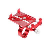 GUB G-81 Supporto per telefono da bicicletta da 3,5-6,2 pollici in metallo per telefono MTB, supporto per manubrio del telefono cellulare... (rosso)