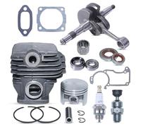 Gubeter 44,7 mm Kit cilindro e pistone e Albero Motore da per Stihl MS260 026 PRO, Include Candela, Paraoli e Set Guarnizioni, Ricambio per 1121 020 1217