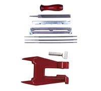 Gubeter Kit per affilare catena motosega professionale, taglia 5/32", 3/16", 7/32", Lime per catena motosega, per Husqvarna Stihl Poulan Pro Echo Homelite Jonsered Craftsman, Supporti