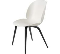 GUBI Beetle Sedia da Pranzo Base in Legno Faggio Nero Nero opaco/Bianco Alabastro