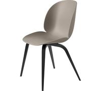 GUBI Beetle Sedia da Pranzo Base in Legno Faggio Nero Nero Opaco/ New Beige