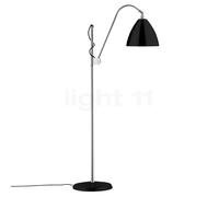 Gubi BL3 Lampada da terra, cromo/nero - ø21 cm